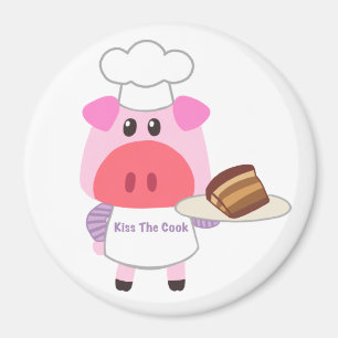Cute Pig Chef Magnet