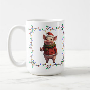Cute Pig Christmas Mug