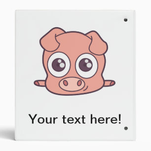 Cute pig clipart binder