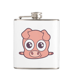 Cute pig clipart hip flask