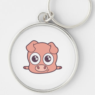 Cute pig clipart keychain