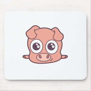 Cute pig clipart mouse pad