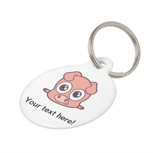 Cute pig clipart pet tag