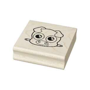 Cute pig clipart rubber stamp