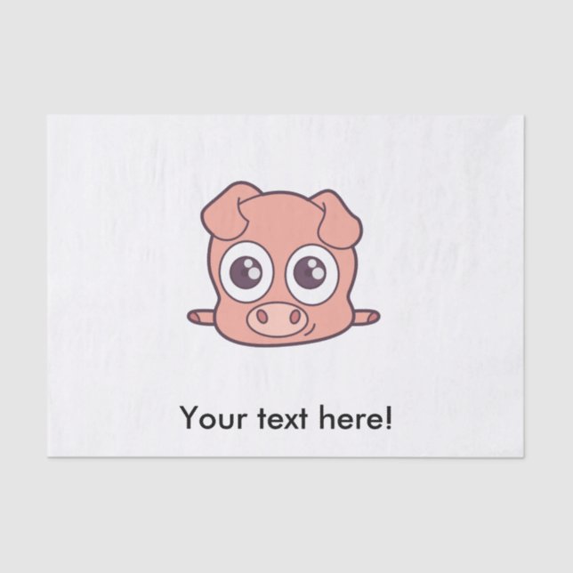 Cute pig clipart tissue paper (Front)