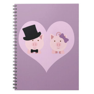 Cute Pig Couple Notebook