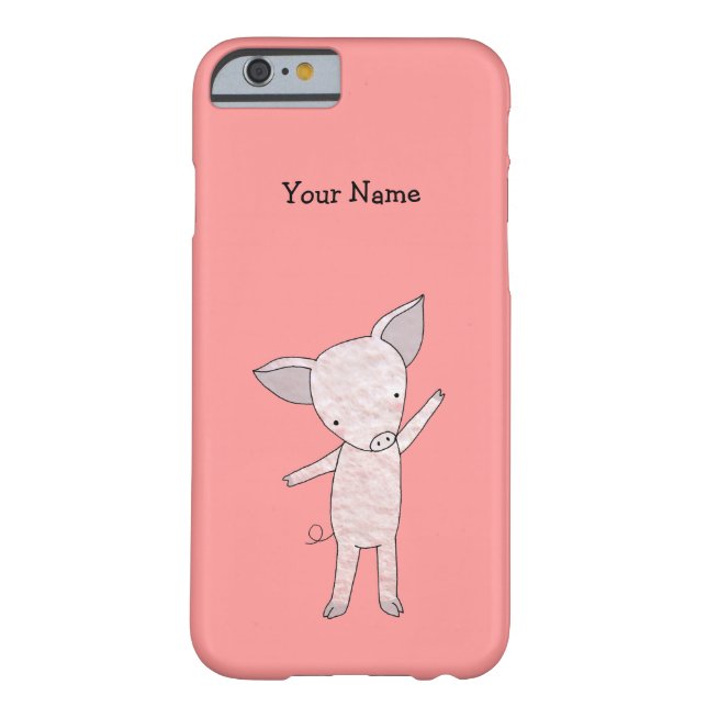 Cute Pig Custom iPhone Case Personalized iPhone 6 (Back)