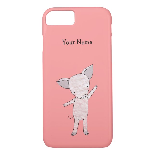 Cute Pig Custom iPhone Case Personalized iPhone 7 (Back)