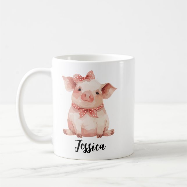 Cute Pig Day Mug – Adorable Pig Lover (Left)