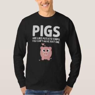 Cute Pig Designs For Men Women Farming Animal Pig T-Shirt