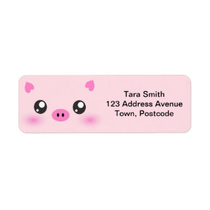 Cute Pig Face - kawaii minimalism