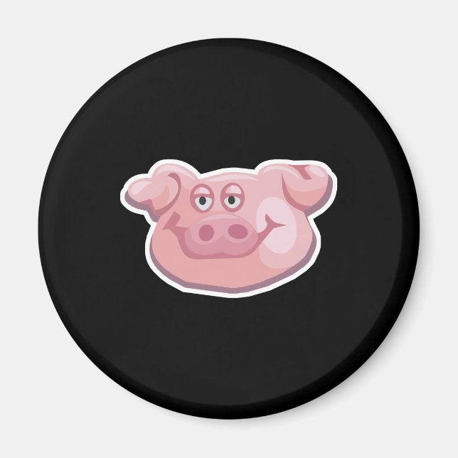 cute pig face magnet (Front)