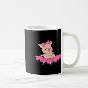 Cute Pig Farming Pink Dancing Dancer Performer Bal Coffee Mug