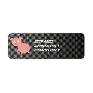 Cute Pig; Faux Carbon Fibre