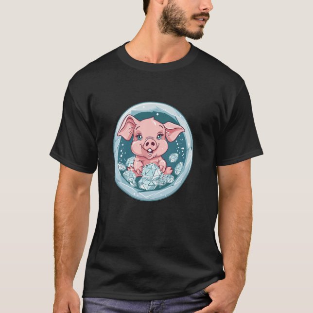 Cute Pig I Kids Pig T-Shirt (Front)
