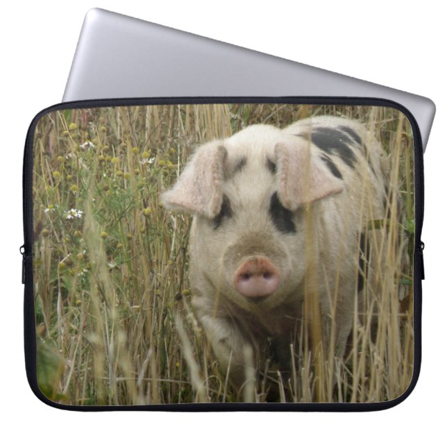 Cute Pig Laptop Bag (Front)