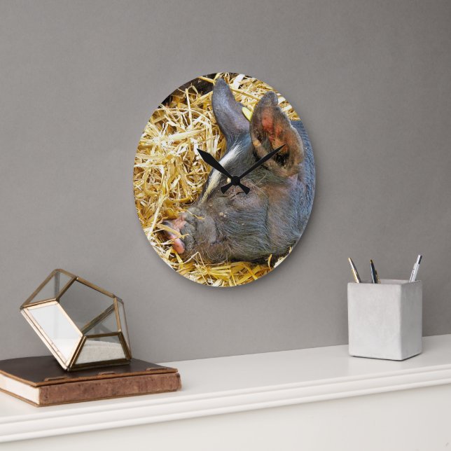 CUTE PIG LARGE CLOCK (Office)