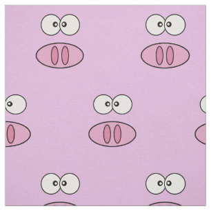 Cute Pig, Little Pig, Piggy, Pink Pig, Farm Animal Fabric