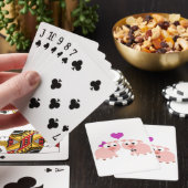 Cute Pig Love Playing Cards (In Situ)
