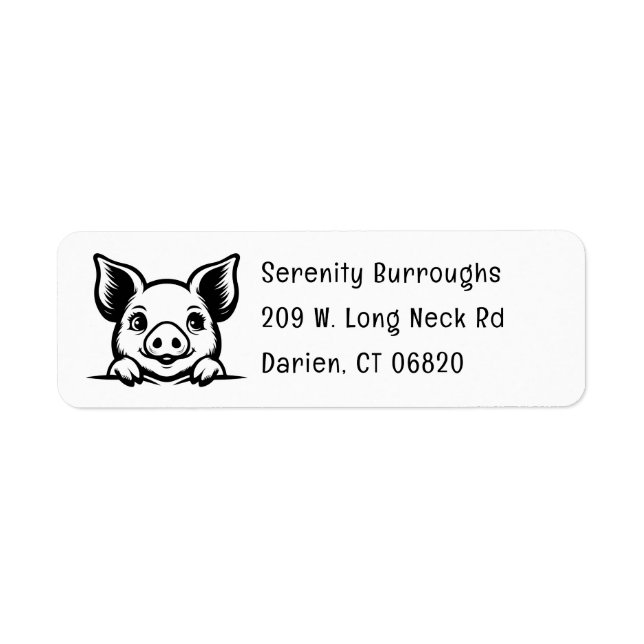 Cute Pig Lover Farmer Farm Life Cartoon Piglet (Front)