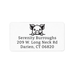Cute Pig Lover Farmer Farm Life Cartoon Piglet Label