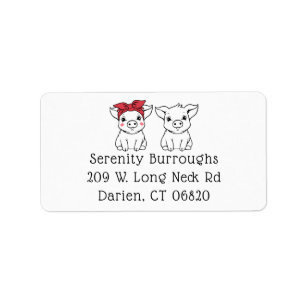 Cute Pig Lover Gift Farmer Farm Animal Piglet Label