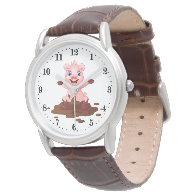 cute pig lovers animal watch (Angled)
