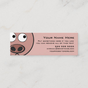 Cute Pig Mini Business Card