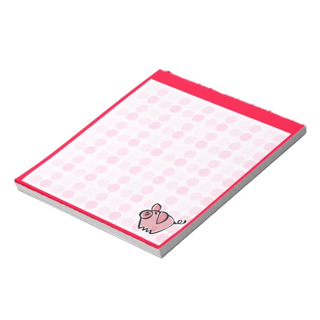 Cute Pig Notepad (Rotated)