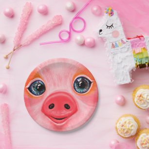 Cute Pig Paper Plates