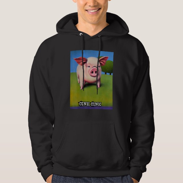 Cute Pig Piggie Oink Oink 36 Hoodie (Front)