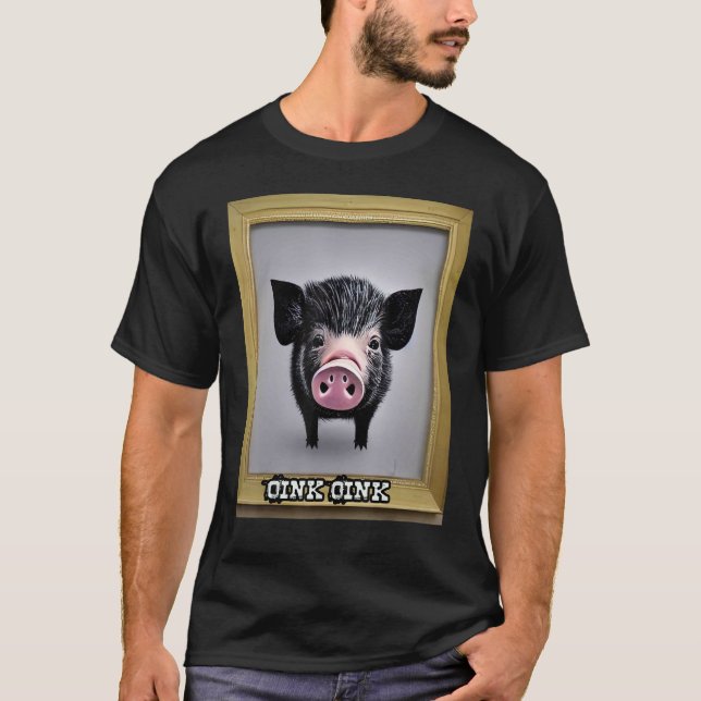Cute Pig Piggie Oink Oink 5 T-Shirt (Front)