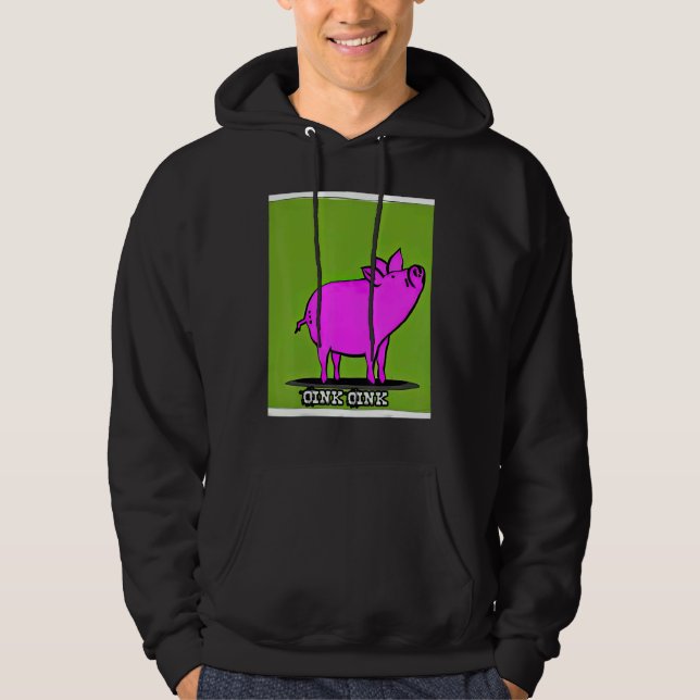 Cute Pig Piggie Oink Oink 7 Hoodie (Front)