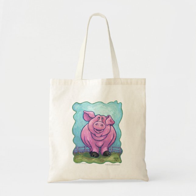 Cute Pig Reusable Shopping Bag (Front)