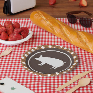 Cute Pig roast party plate