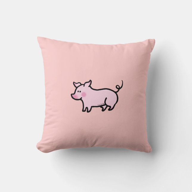 Cute pig throw pillow (Front)