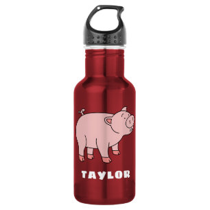 Cute Pig Unique Boy Personalized Custom Name 532 Ml Water Bottle