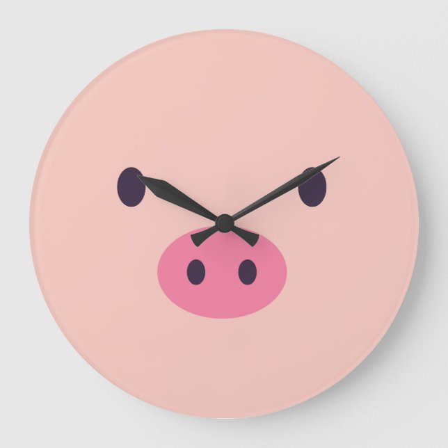 Cute Pig Wall Clock (Front)