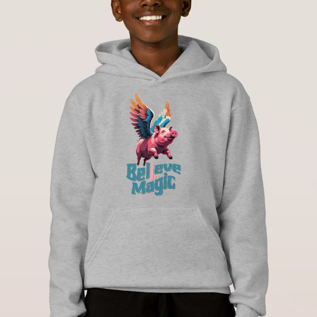 Cute Pig with Colourful wings | Believe in Magic  (Front)