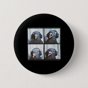 Cute Pigeon Face Autism Sensory Bird Autistic Pige 2 Inch Round Button