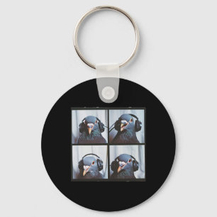 Cute Pigeon Face Autism Sensory Bird Autistic Pige Keychain