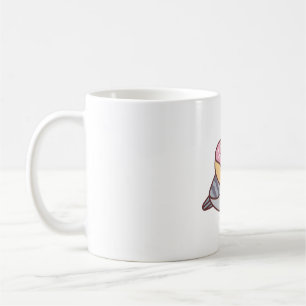 Cute Pigeon With Doughnut Necklace Funny Coffee Mug