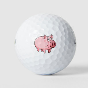 Cute piggy bank golf balls