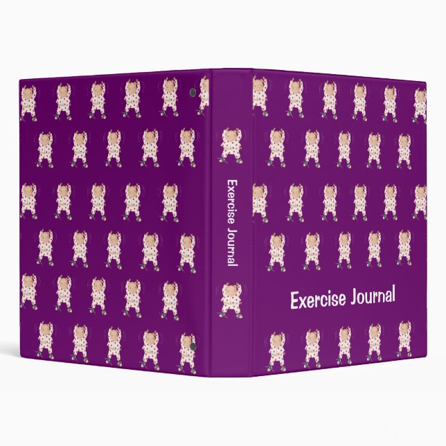 Cute Piggy Exercising Binder (Background)