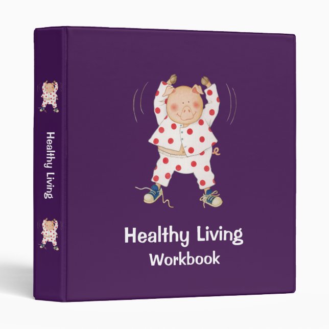 Cute Piggy Exercising Binder (Front/Spine)