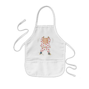 Cute Piggy Exercising Kids Apron