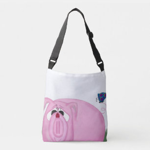 Cute Piglet Chumley And Beautiful Friends Crossbody Bag
