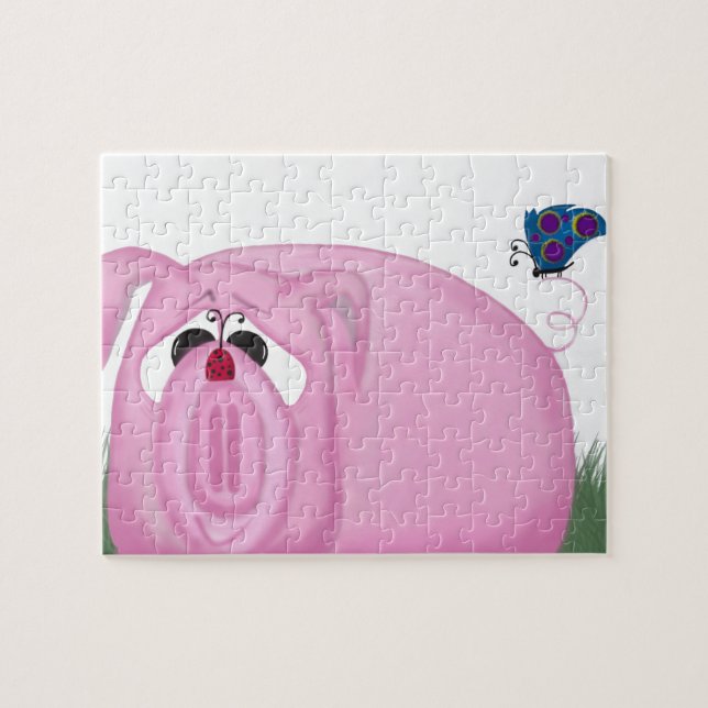 Cute Piglet Chumley And Beautiful Friends Jigsaw Puzzle (Horizontal)