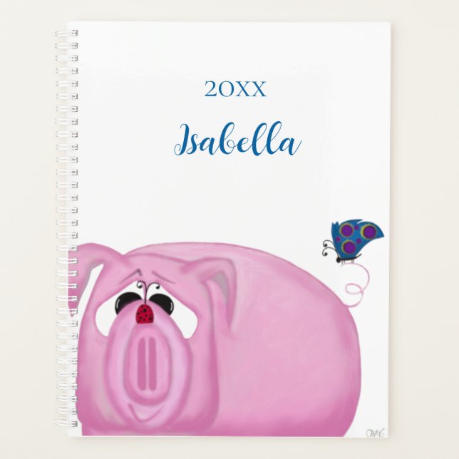 Cute Piglet Chumley And Beautiful Friends Planner (Front)