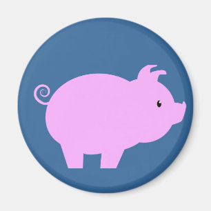 Cute Piglet Silhouette Magnet